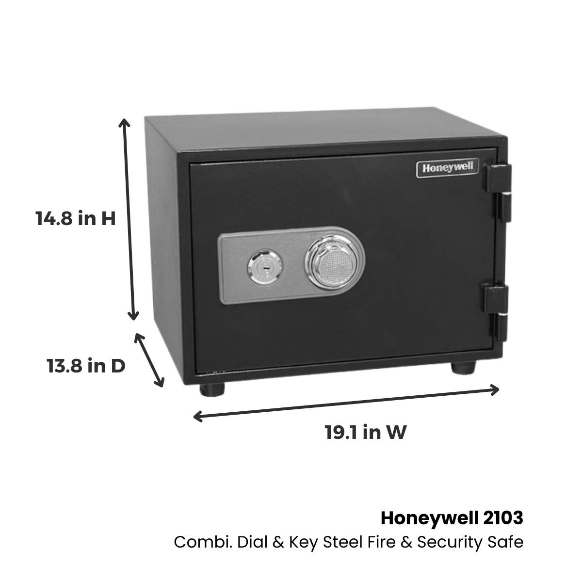 Honeywell 2103 Combination Dial & Key Steel Fire & Security Safe